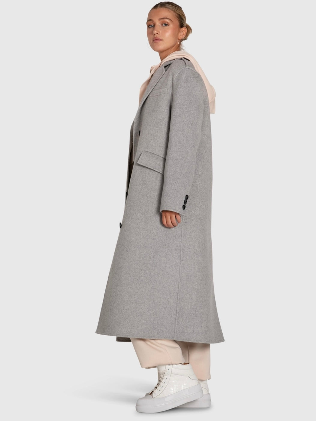 Tainted Longline Grey Coat