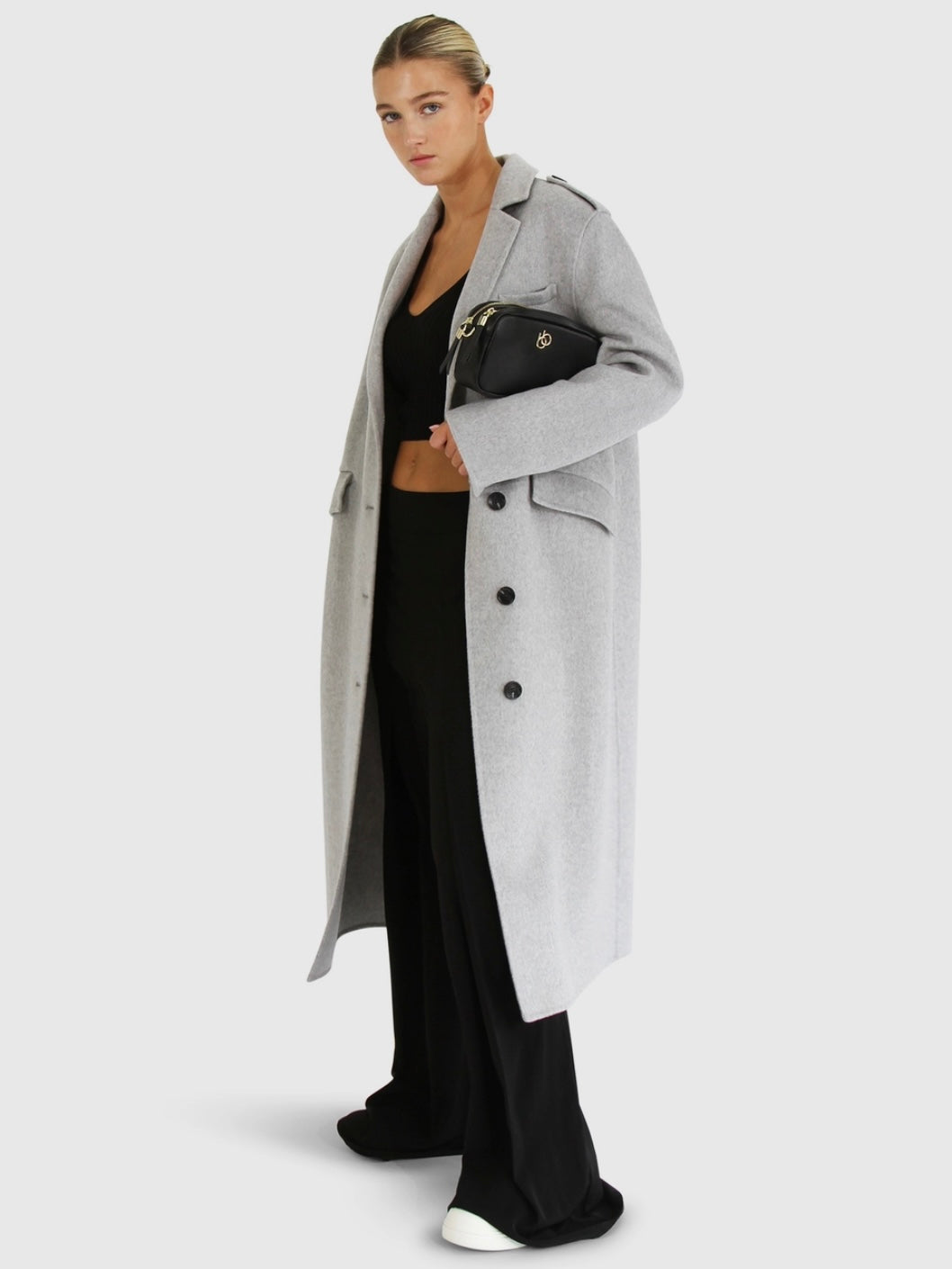 Tainted Longline Grey Coat
