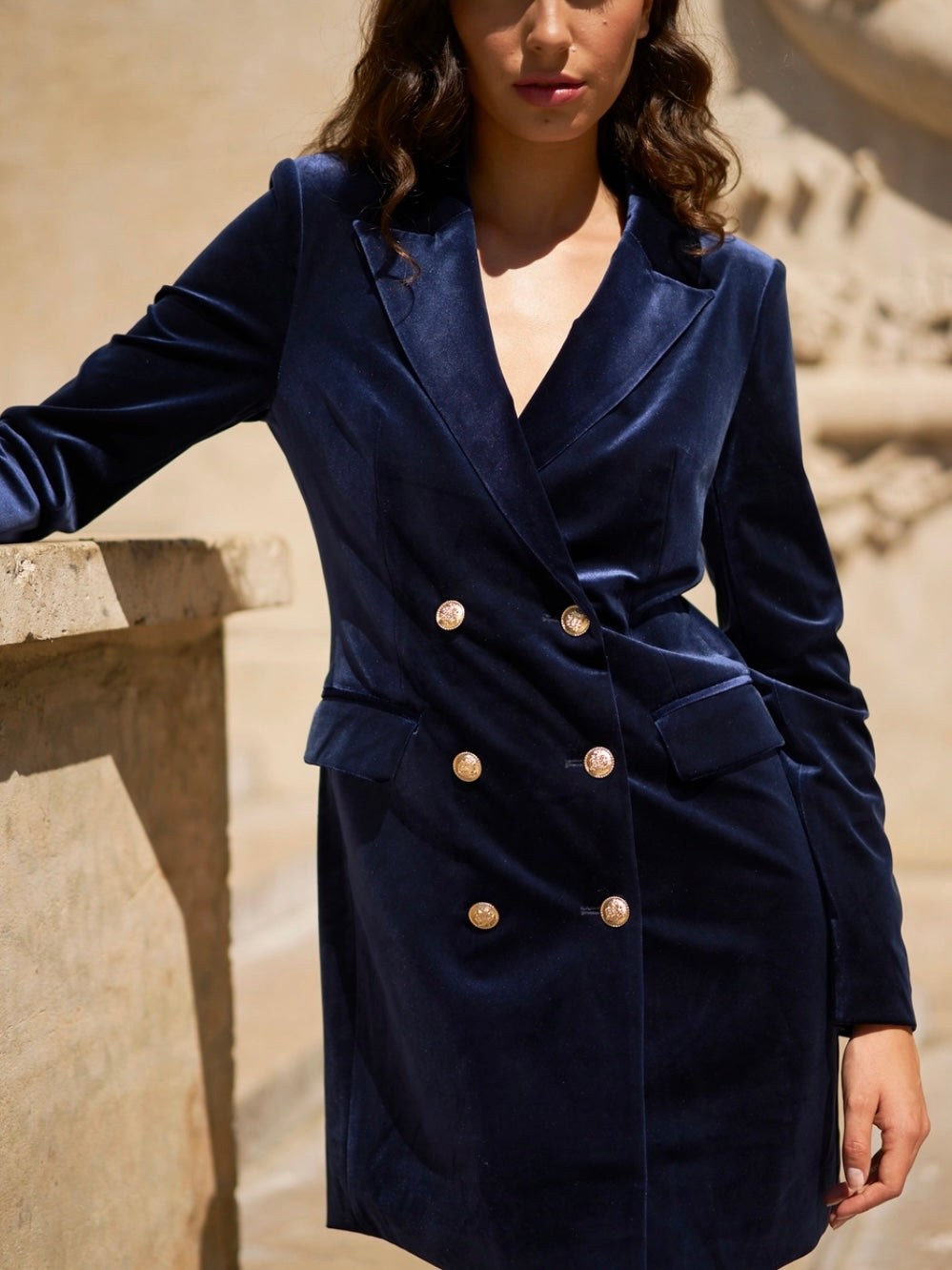 Velvet Blazer Dress Jacket