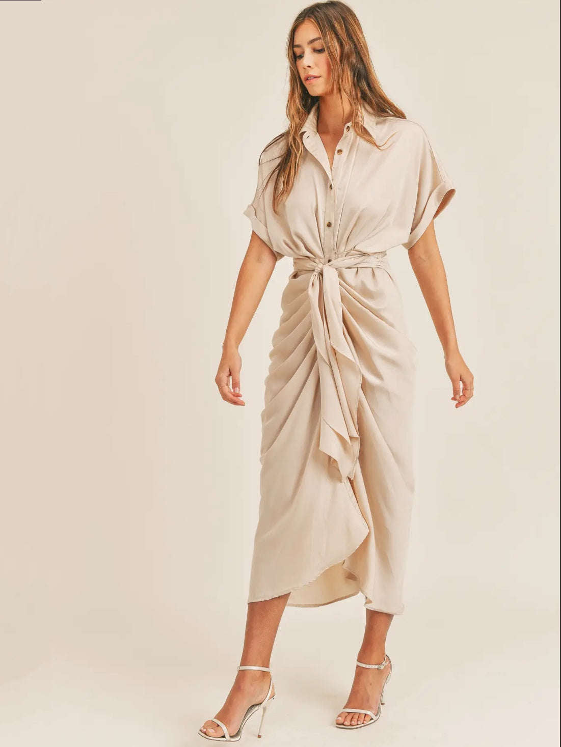 Tie Front Shirt Dress