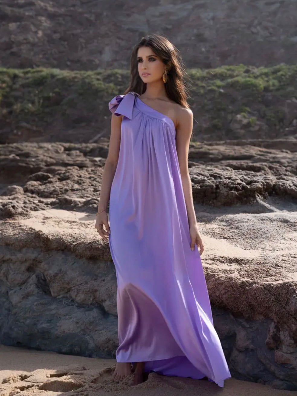 Lilac Fields Asymmetrical Dress