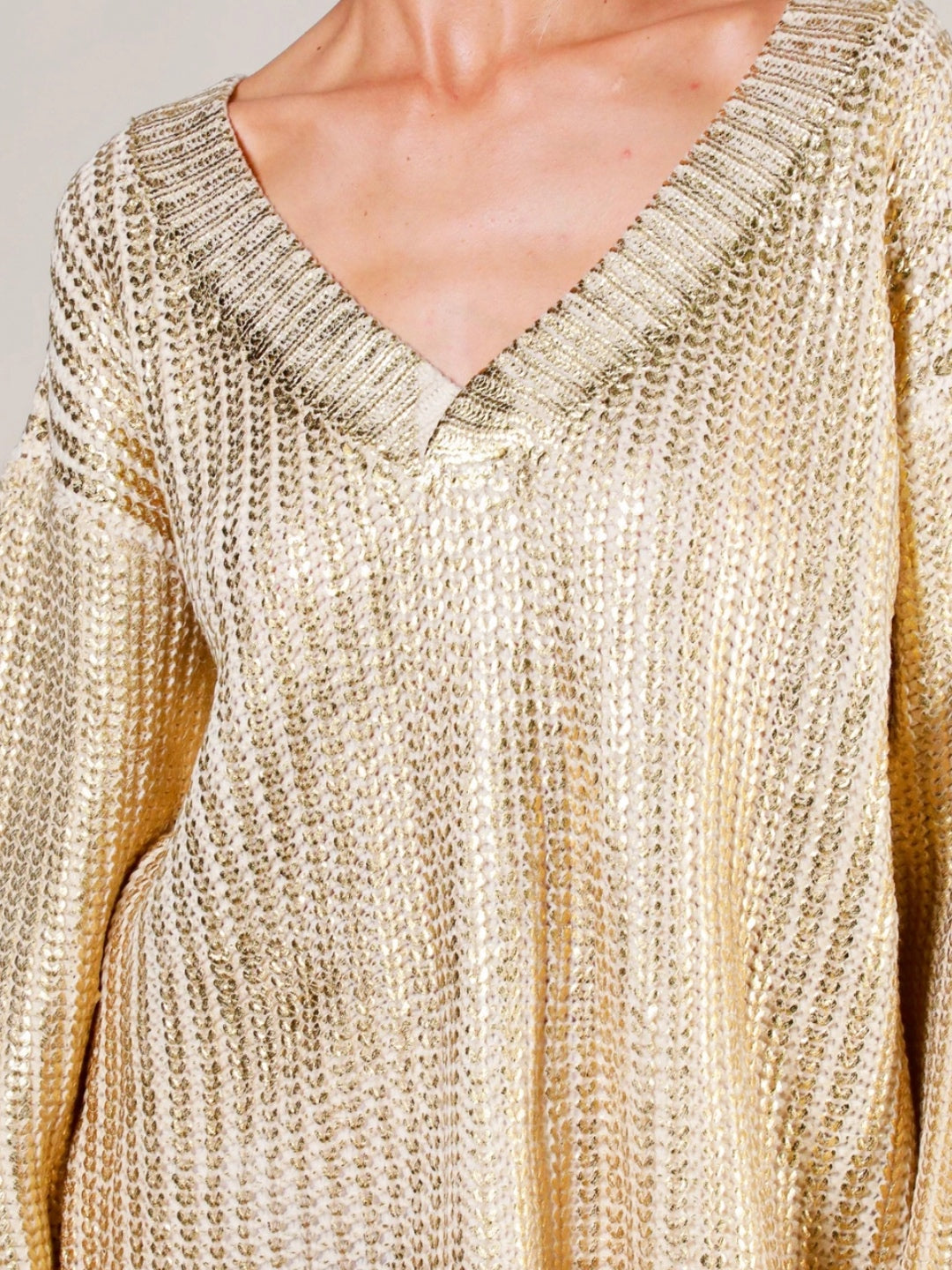 Metallic Gold Sweater