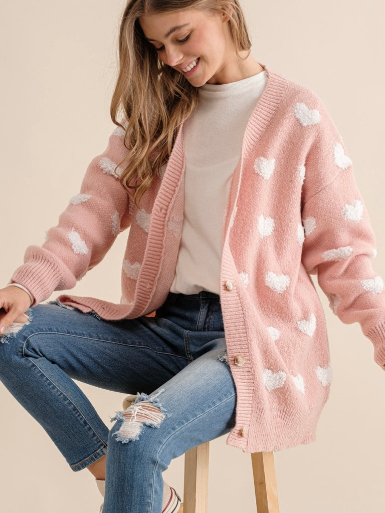 Heart All Over Cardigan