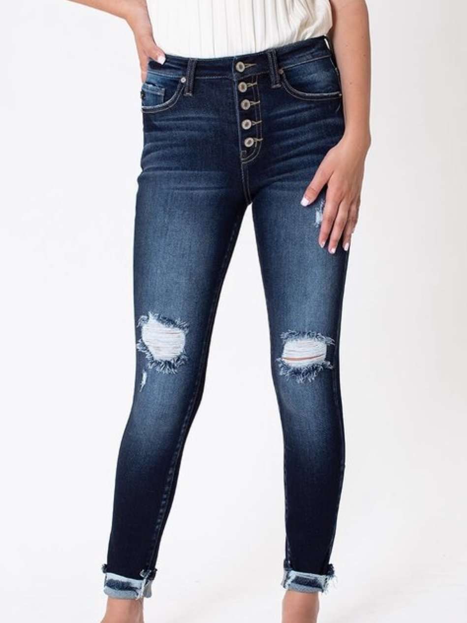 The Ankle Skinny Jeans {dark}
