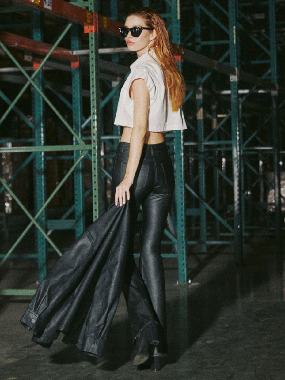 Keke Faux Leather Jeans