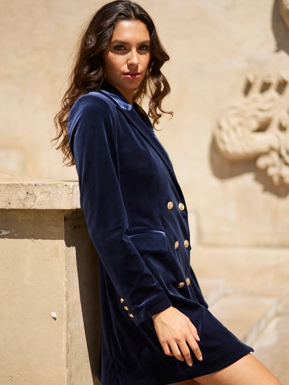 Velvet Blazer Dress Jacket