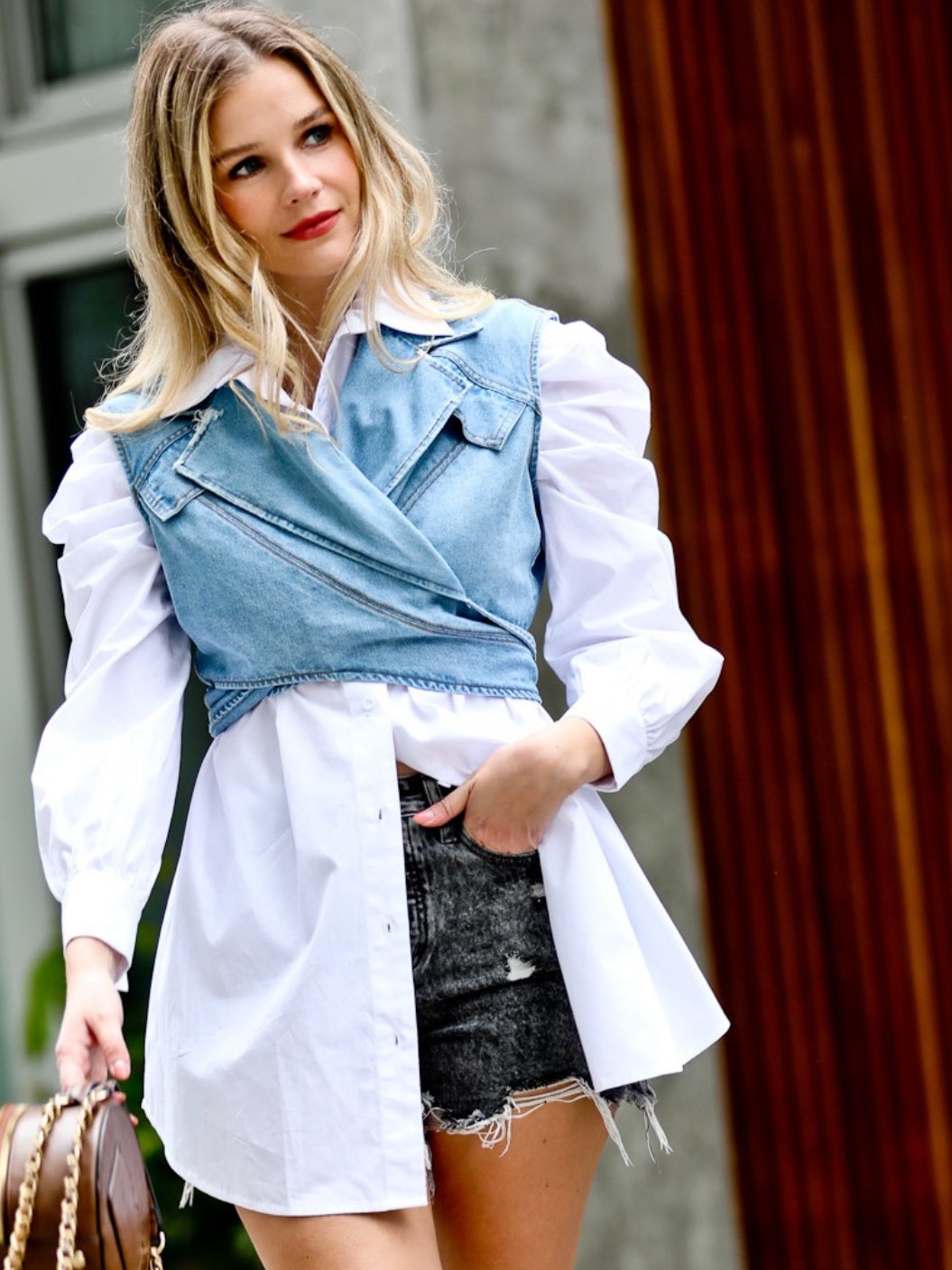 Dawn Denim Mix Tunic + Vest