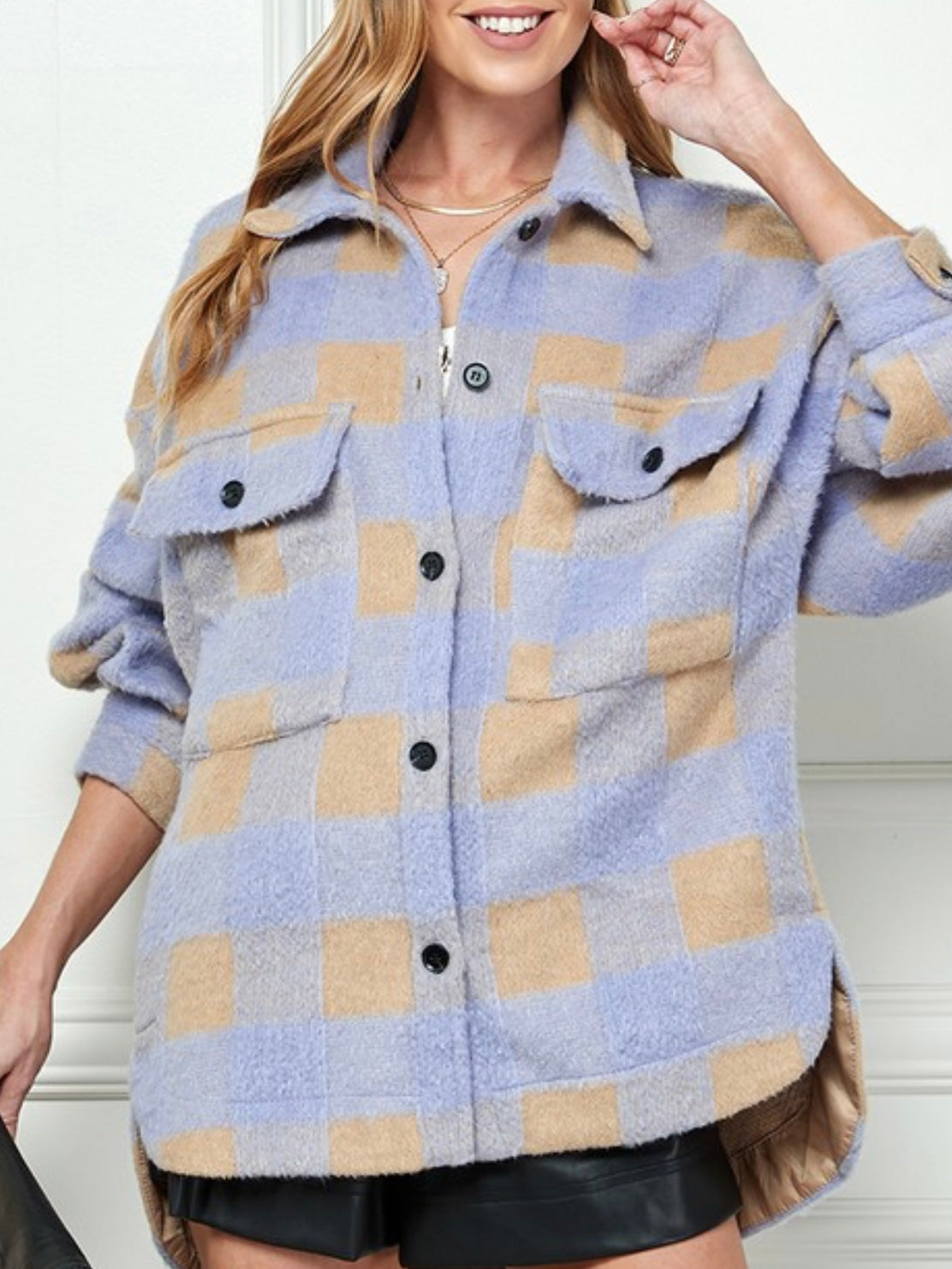 Ocean Side Plaid Shacket