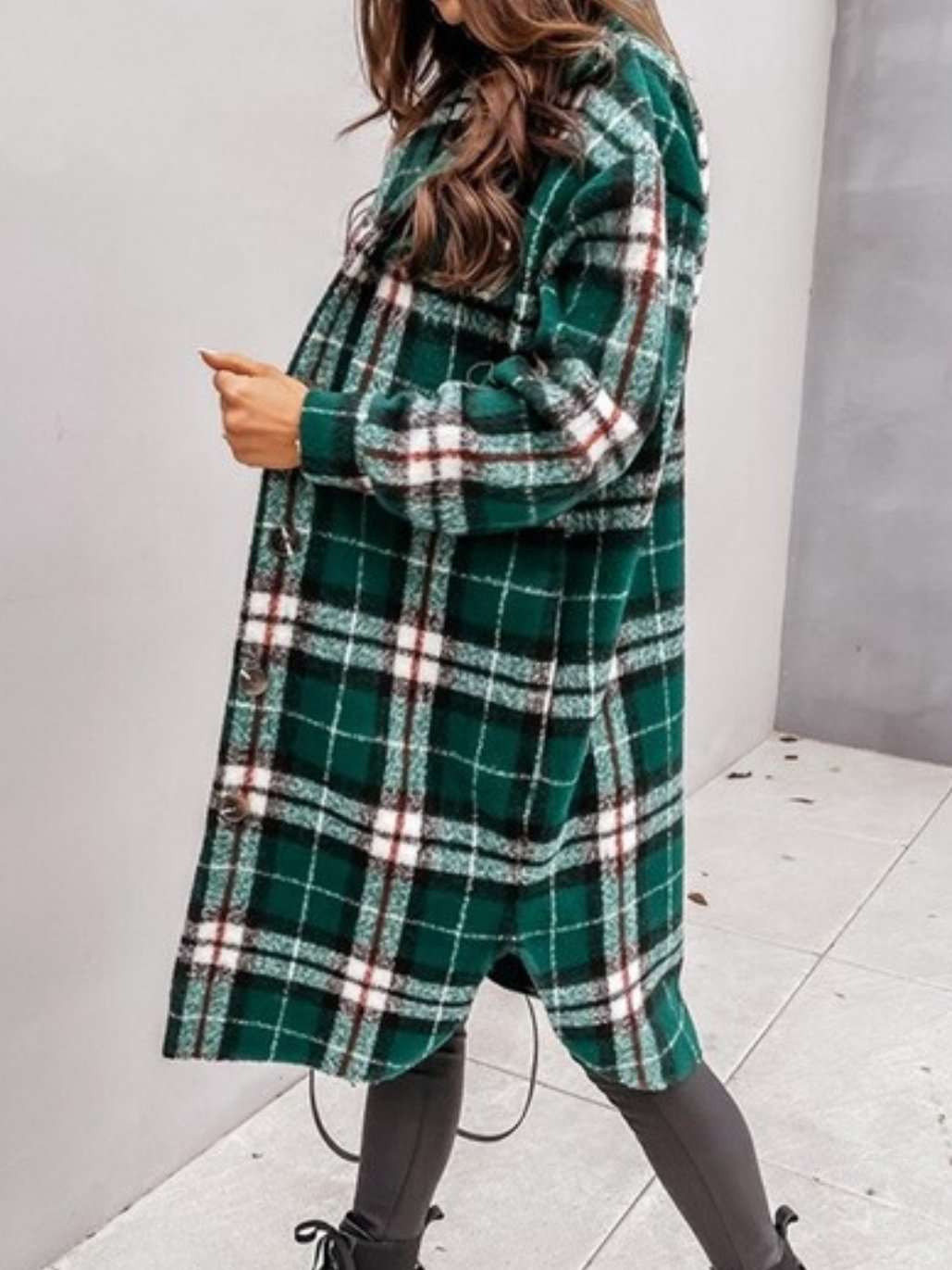 Green Plaid Shacket