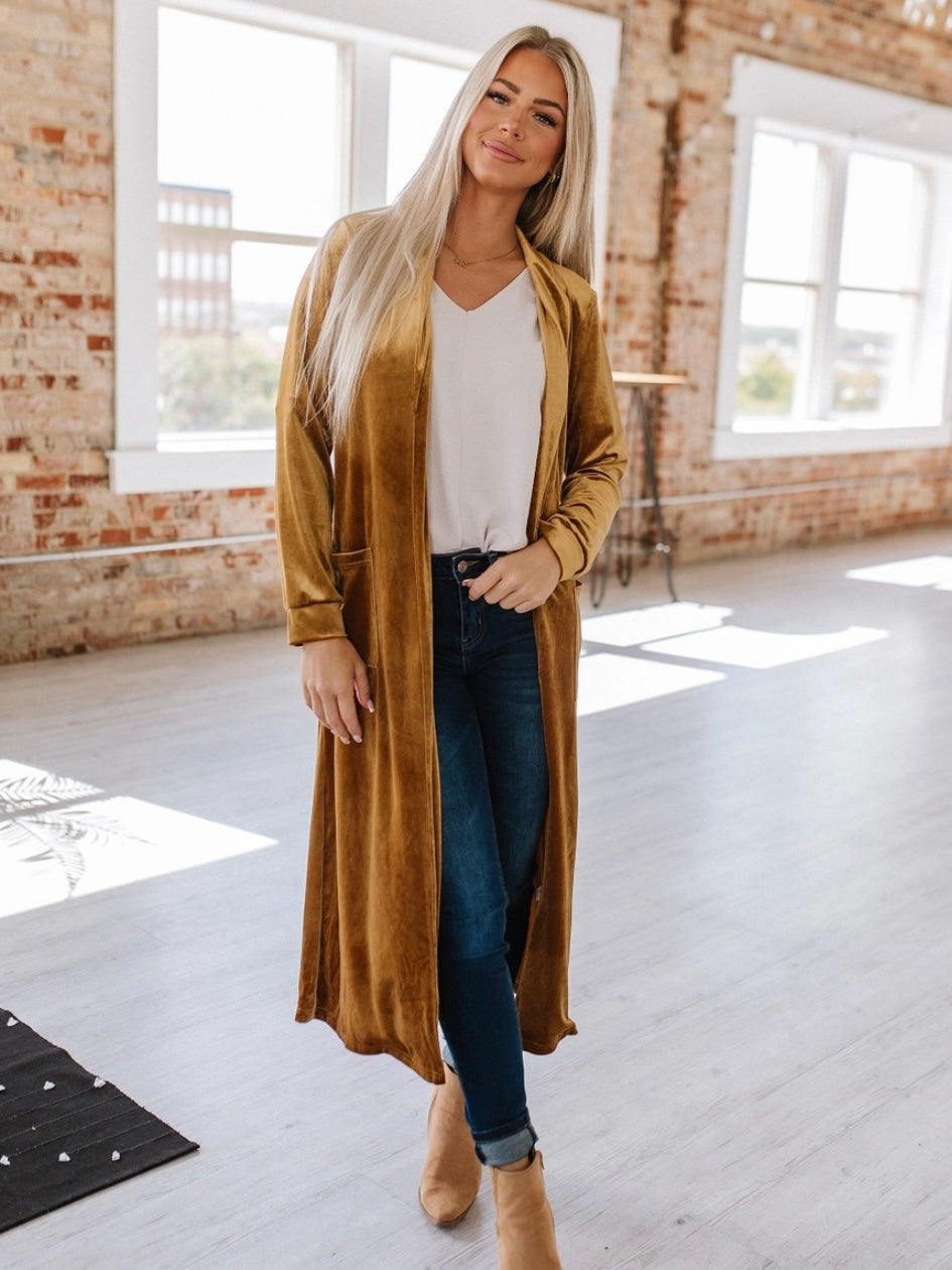 Velvet Vibe Long Duster