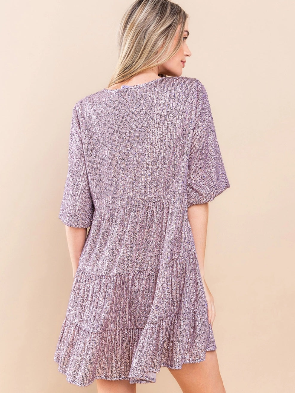 Sequin Babydoll Dress
