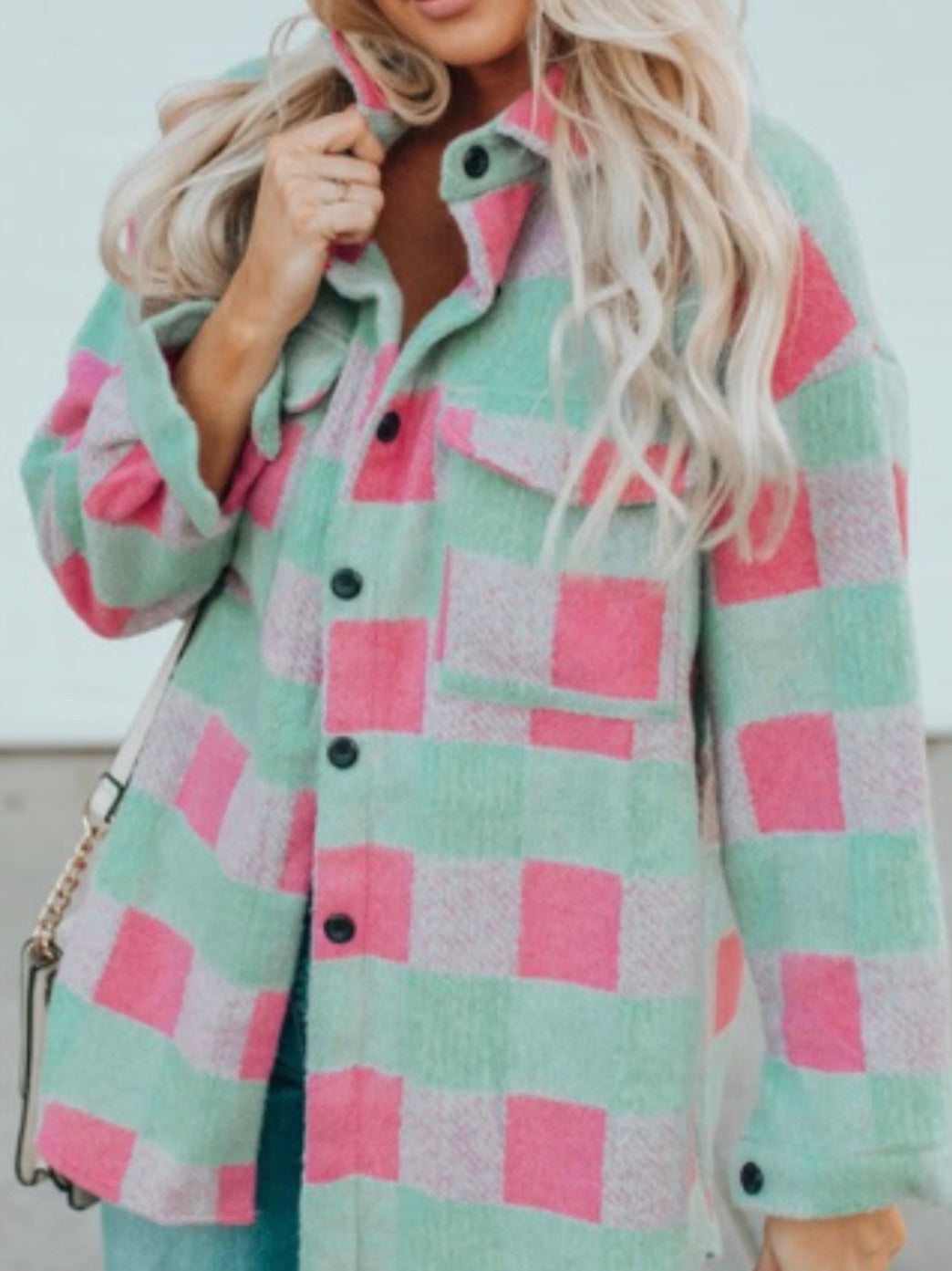 Ocean Side Plaid Shacket