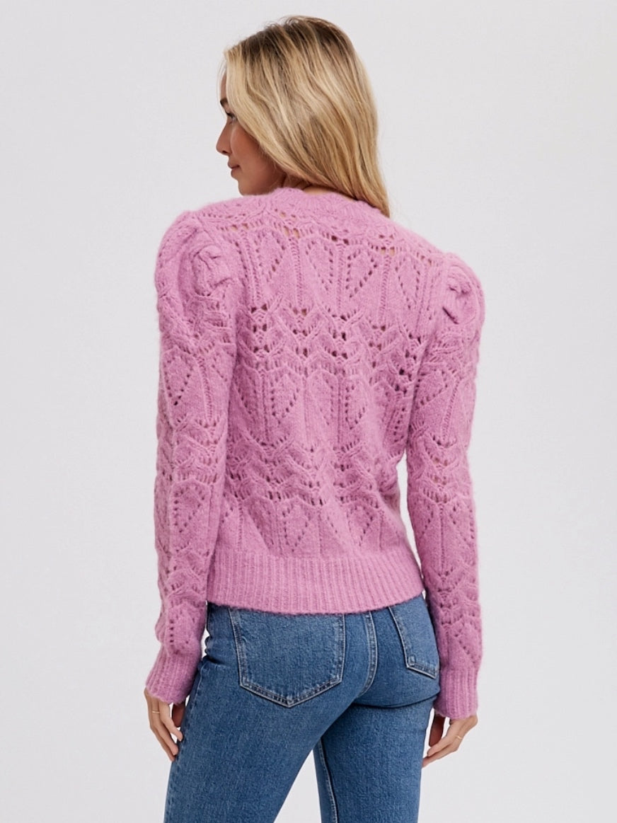 Puff Pointelle Sweater