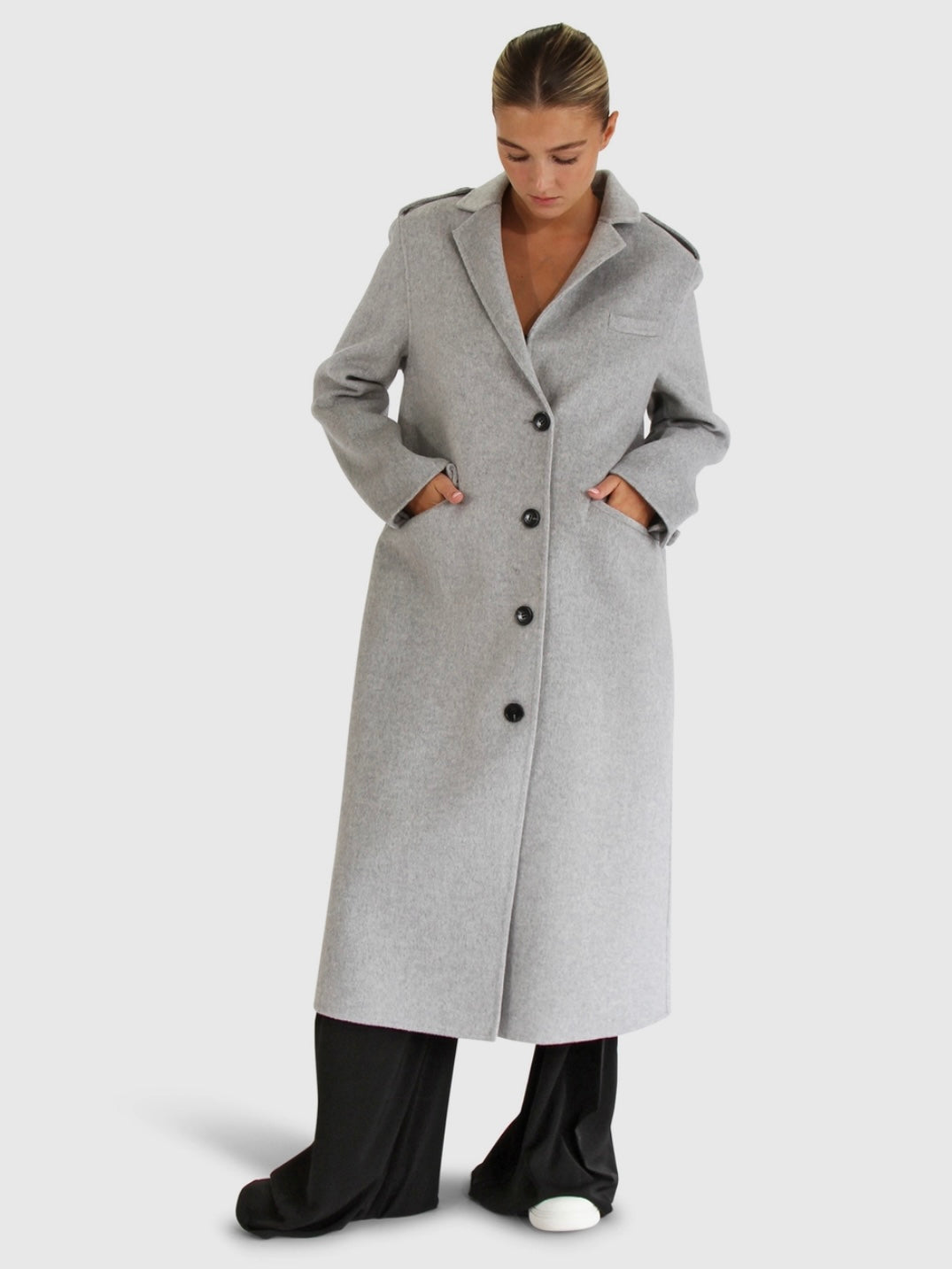Tainted Longline Grey Coat