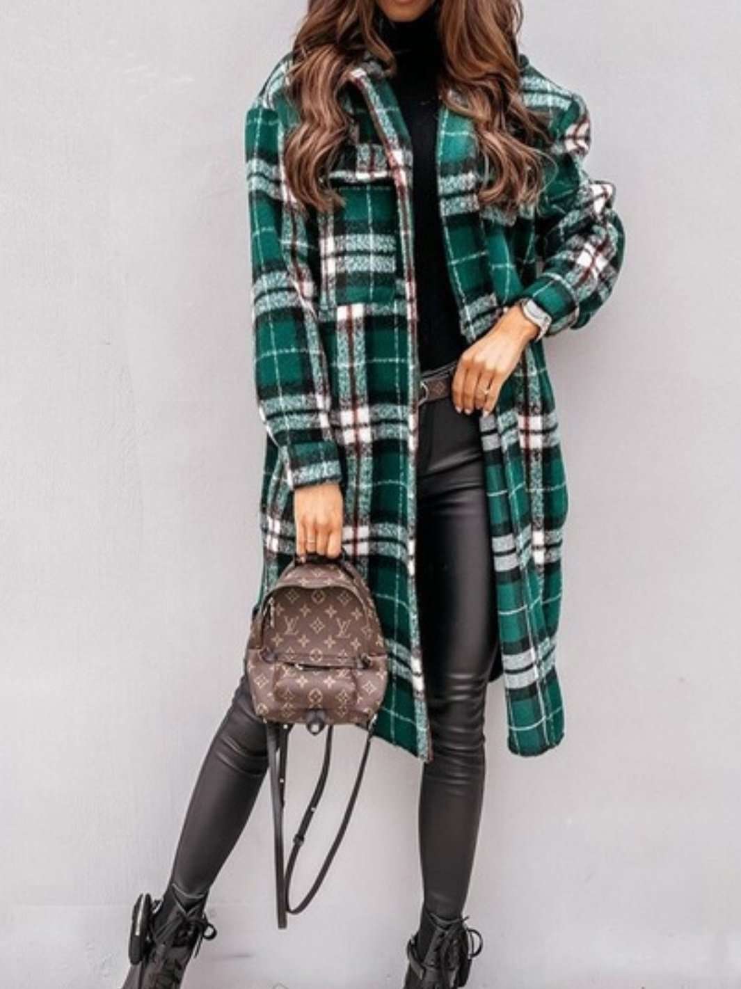 Green Plaid Shacket
