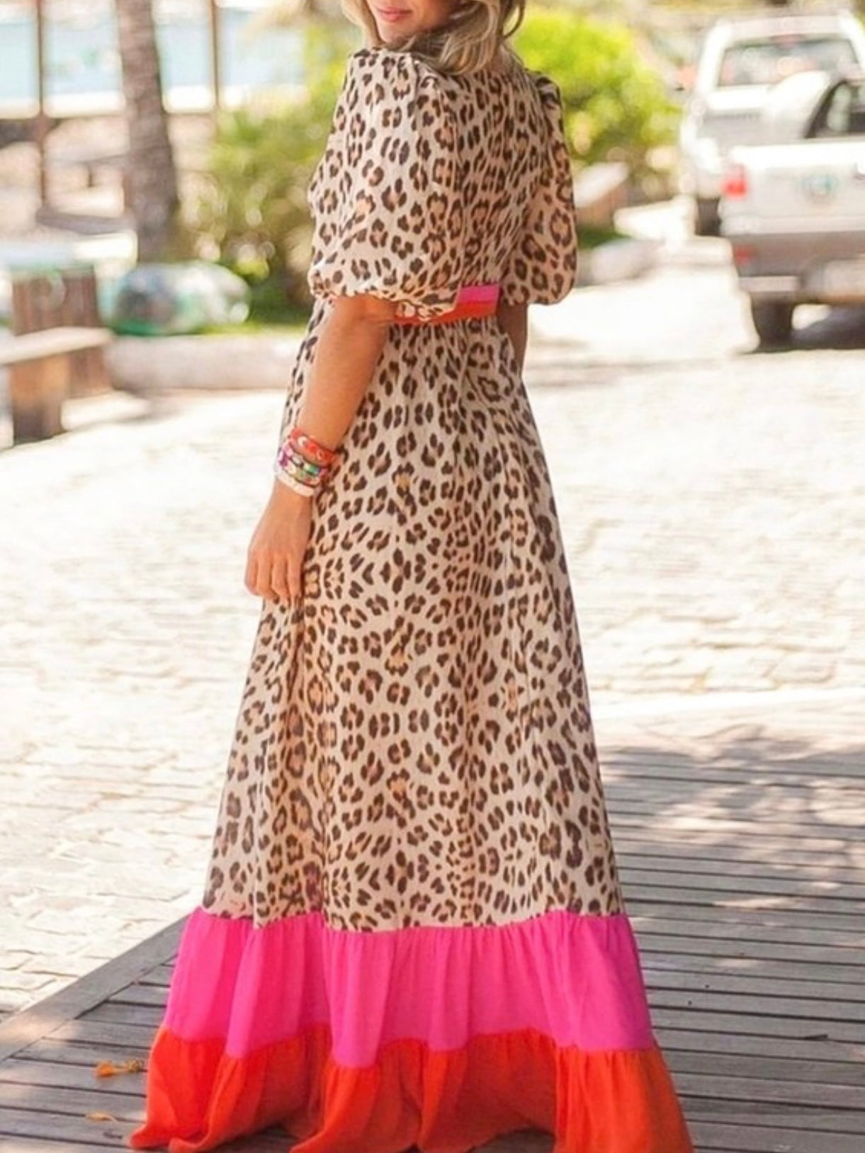 Leopard With A Color Twist Dress