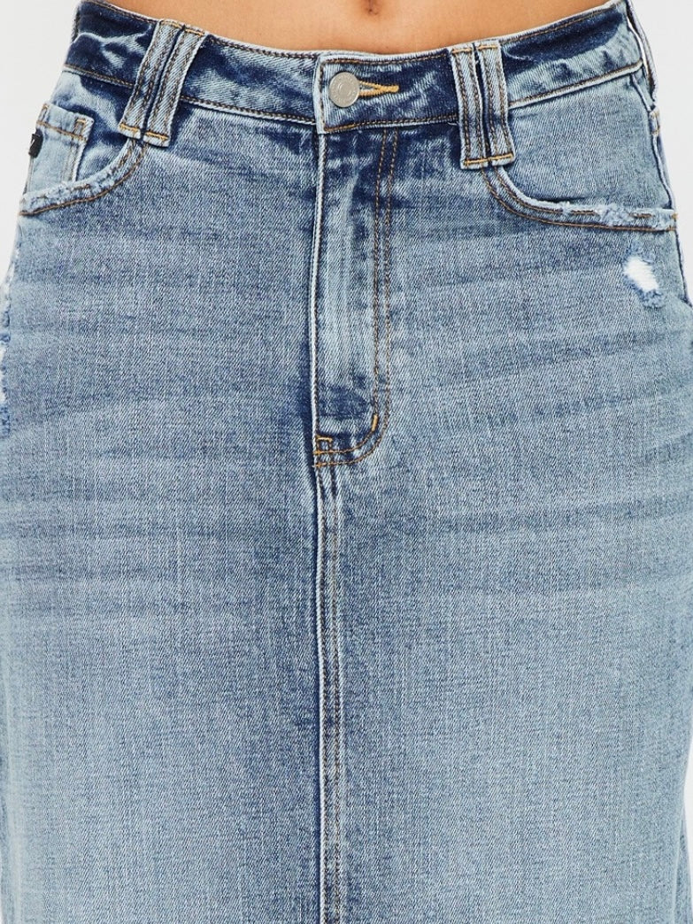 Miami Maxi Denim Skirt