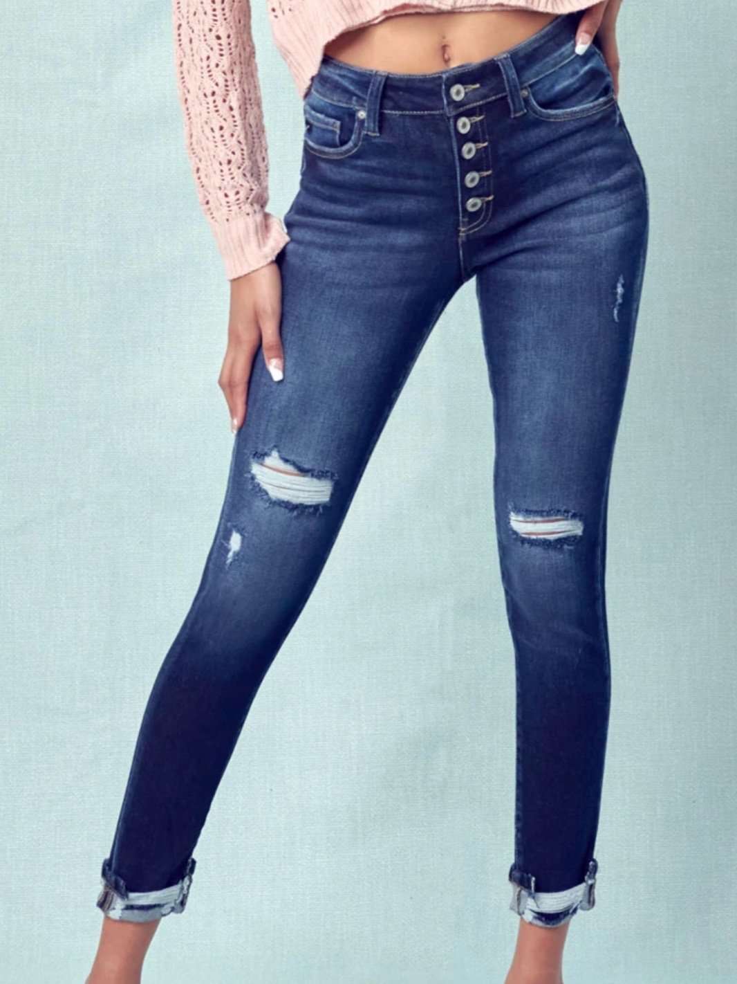 The Ankle Skinny Jeans {dark}