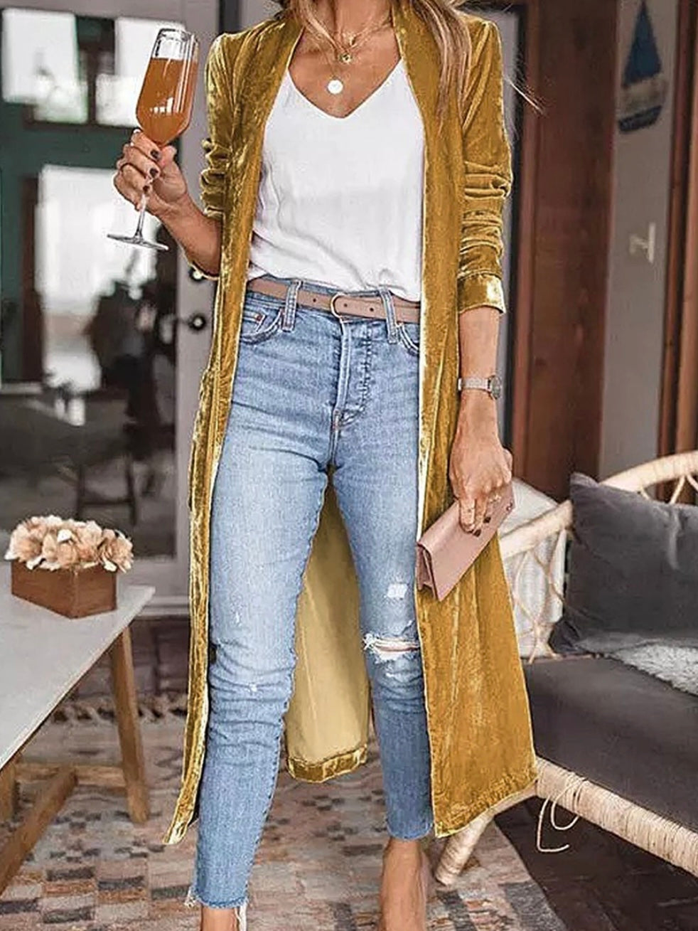 Velvet Vibe Long Duster