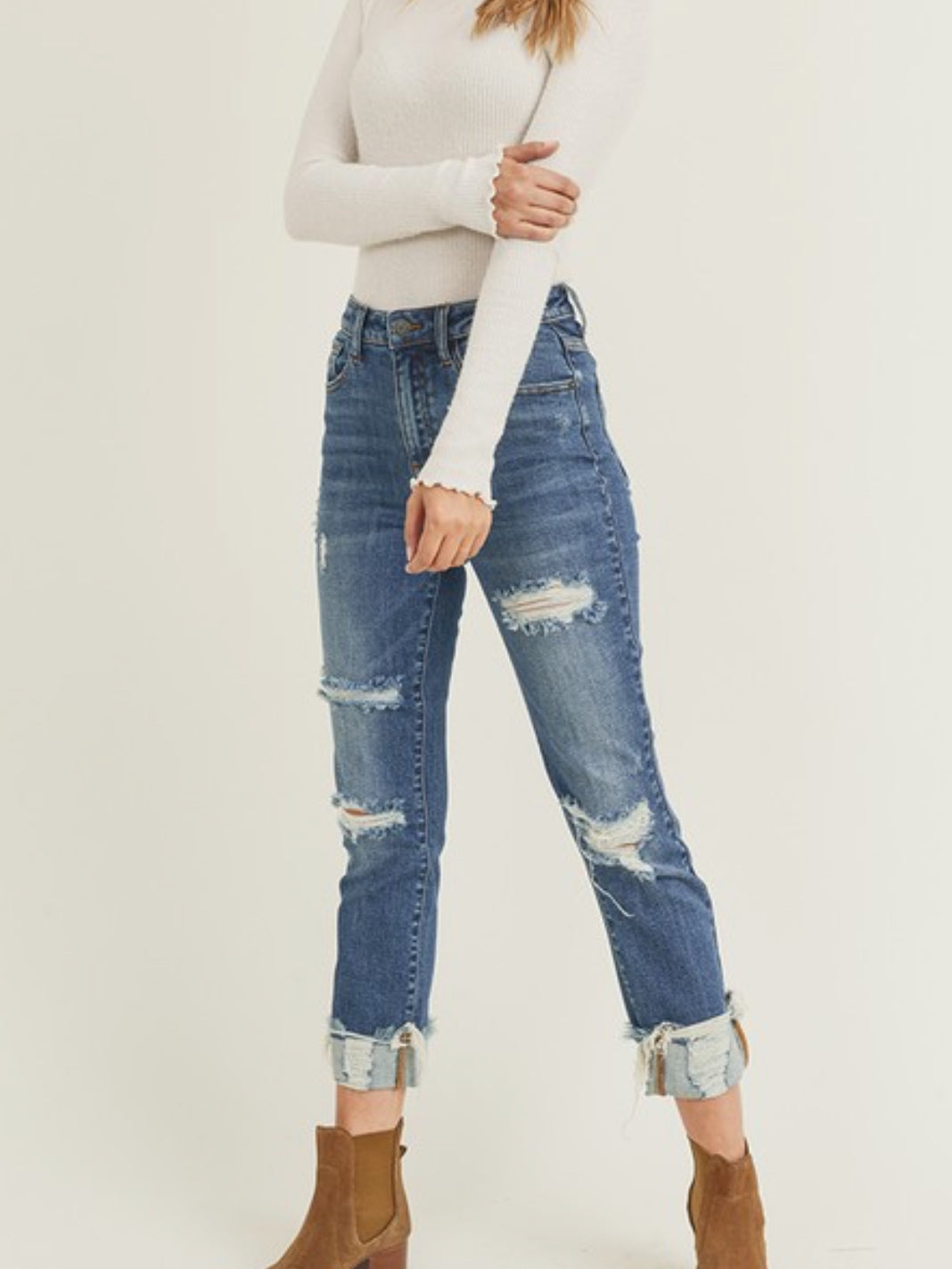 Turn It Up Distressed Jeans
