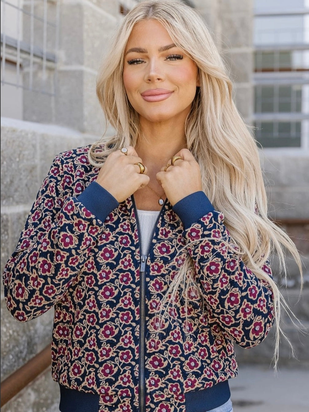 Magenta Flowerbomber Jacket