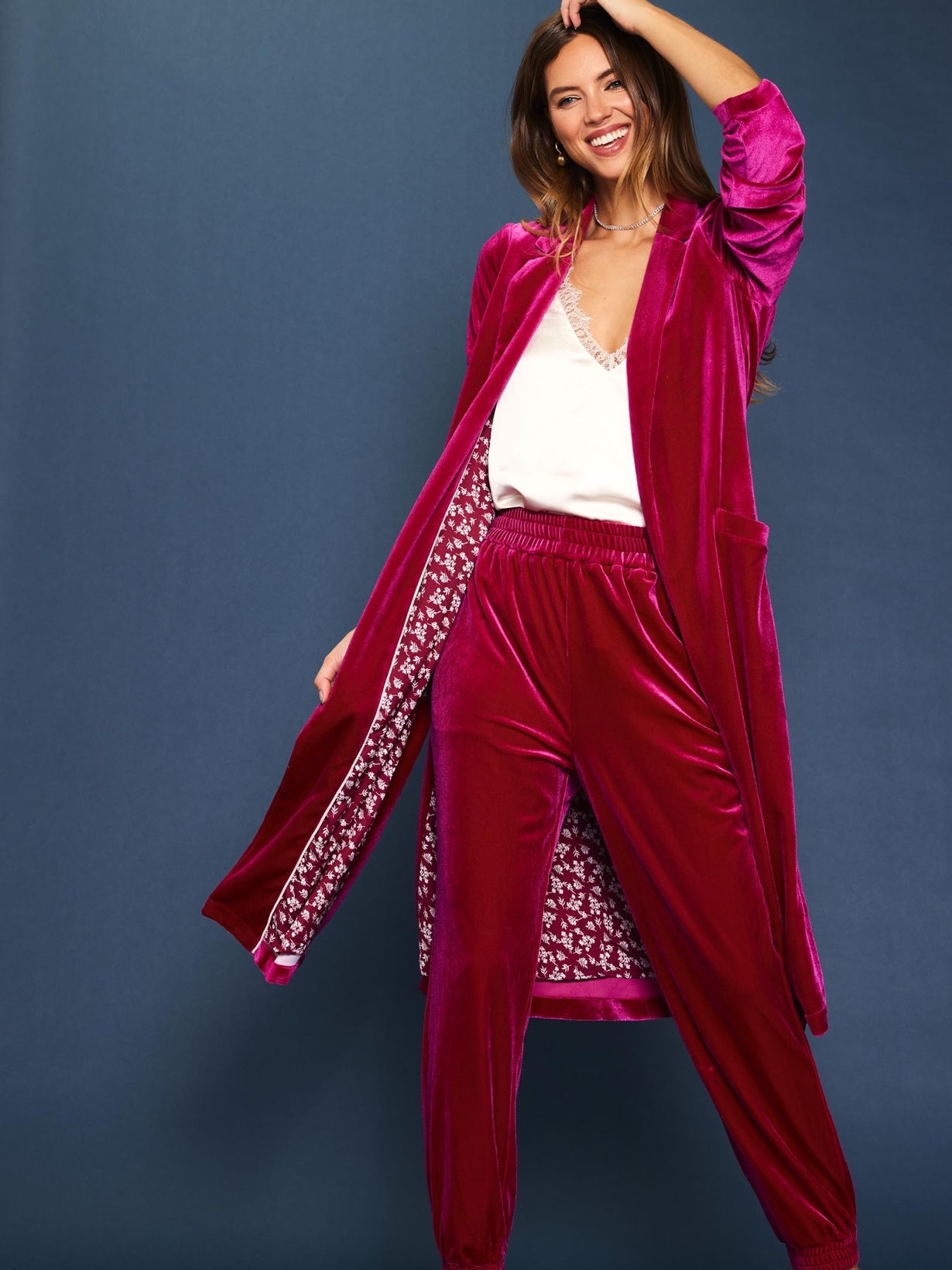 Royalty Velvet Duster Coat