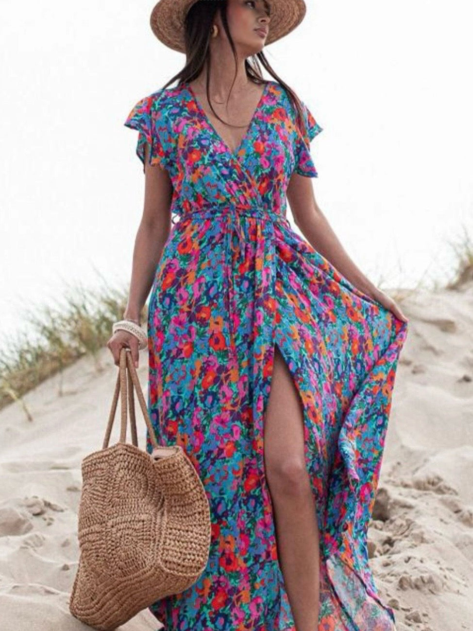 Bright Boho Floral Dress