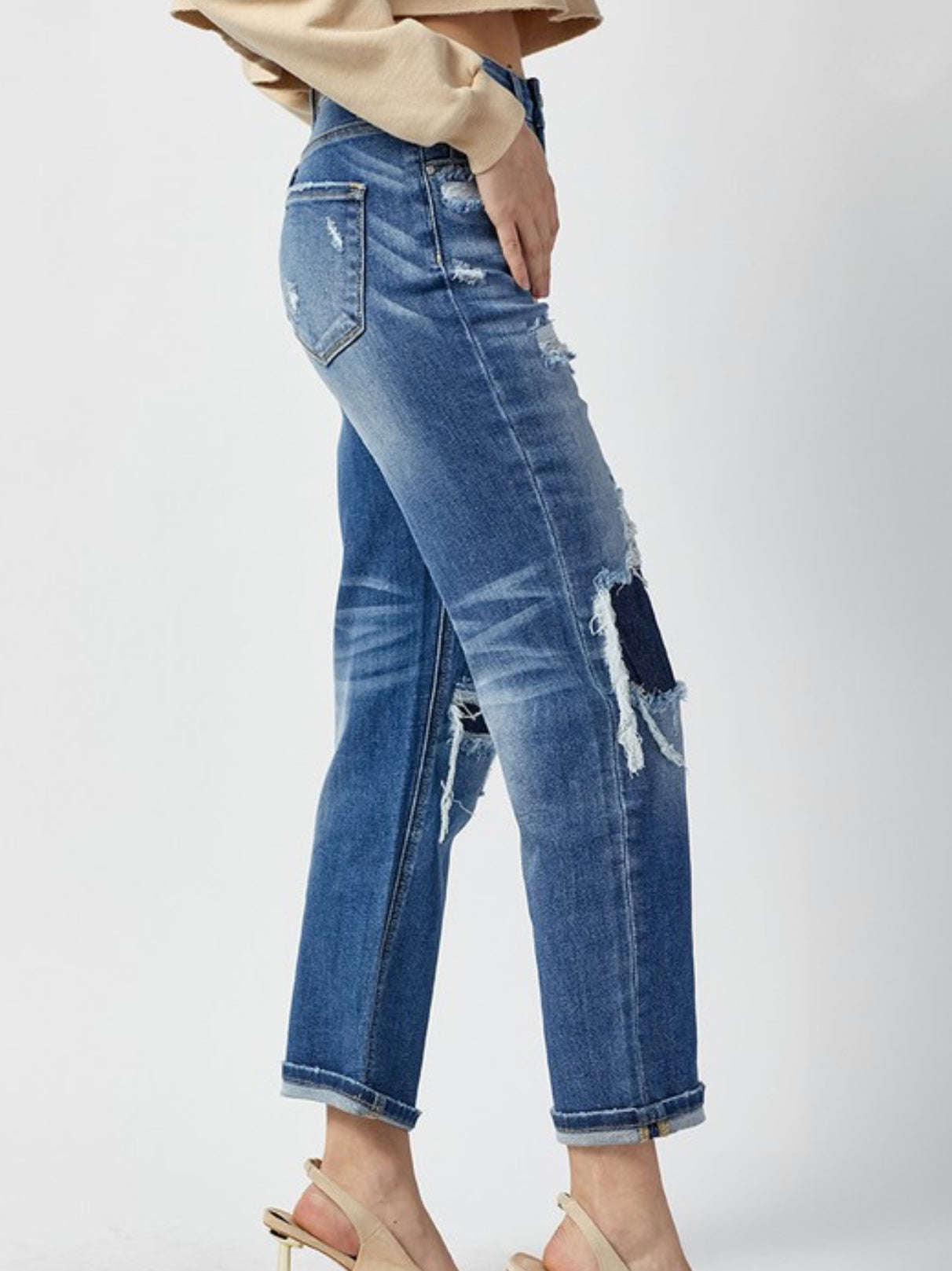 Lourdes Distressed Denim Jeans