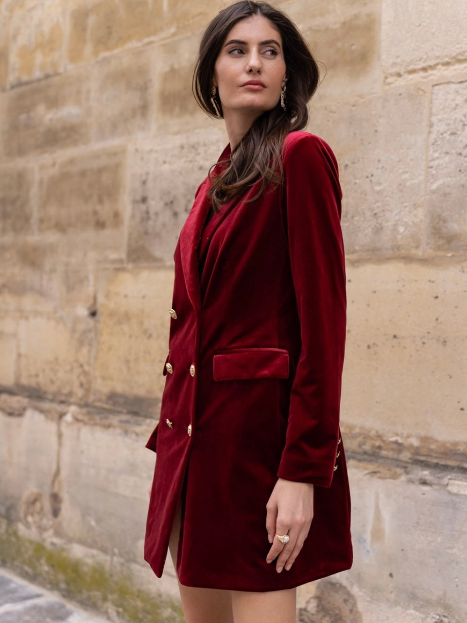 Velvet Blazer Dress Jacket