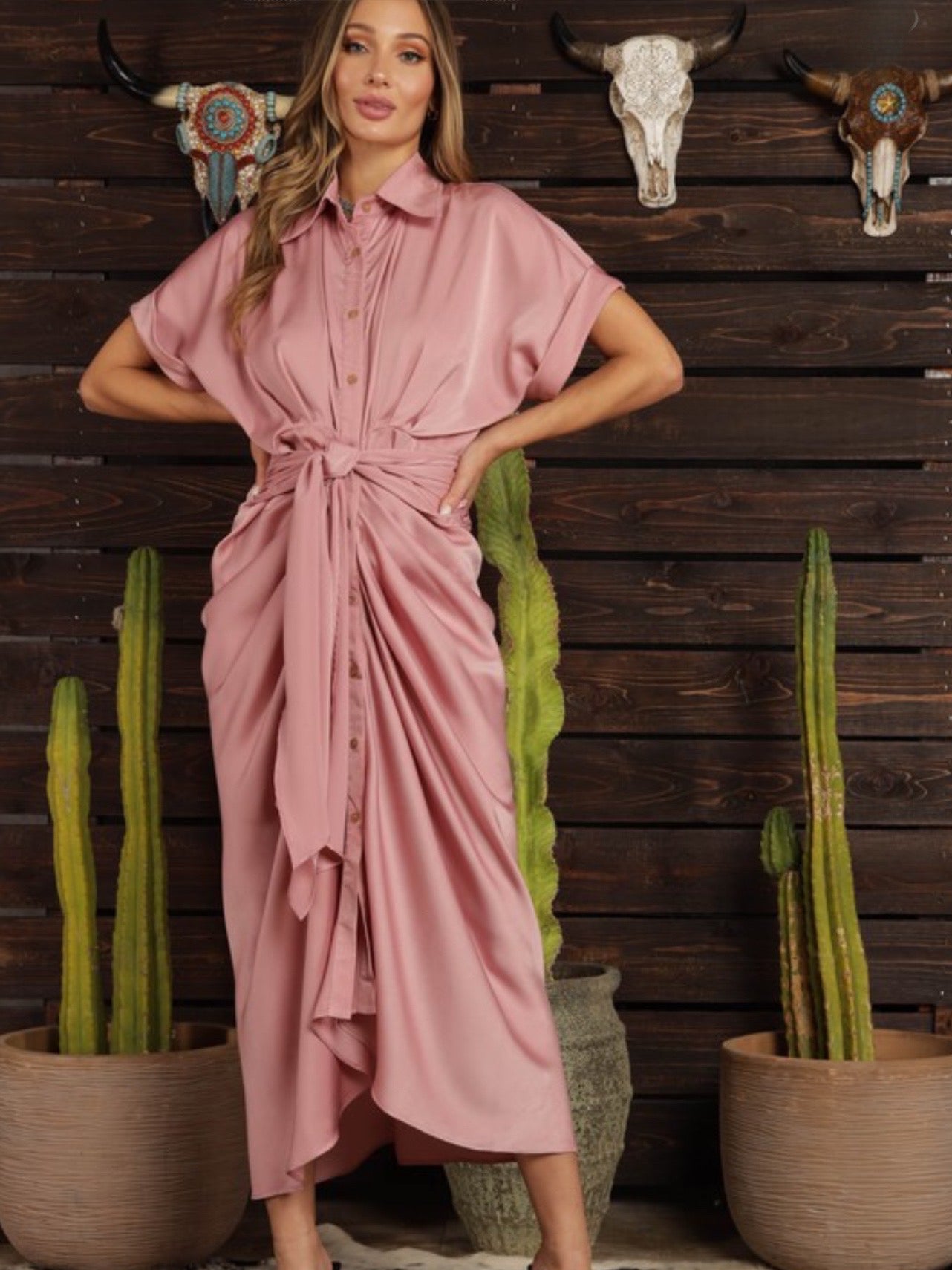 Tie Front Shirt Dress