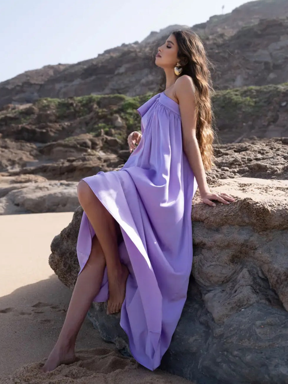 Lilac Fields Asymmetrical Dress