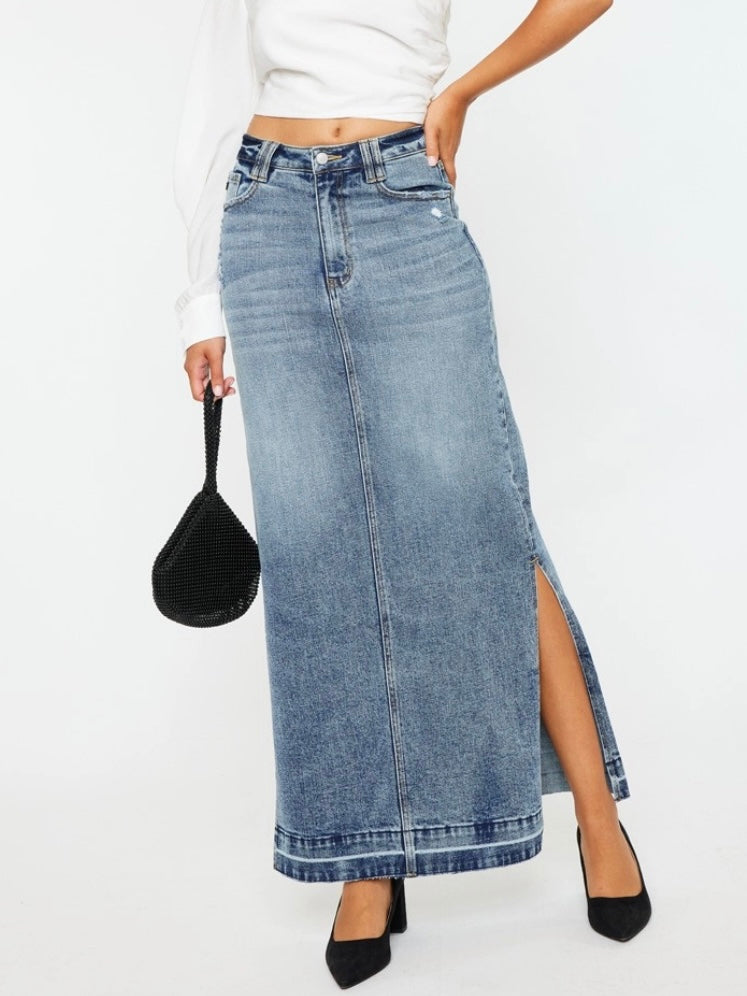 Miami Maxi Denim Skirt