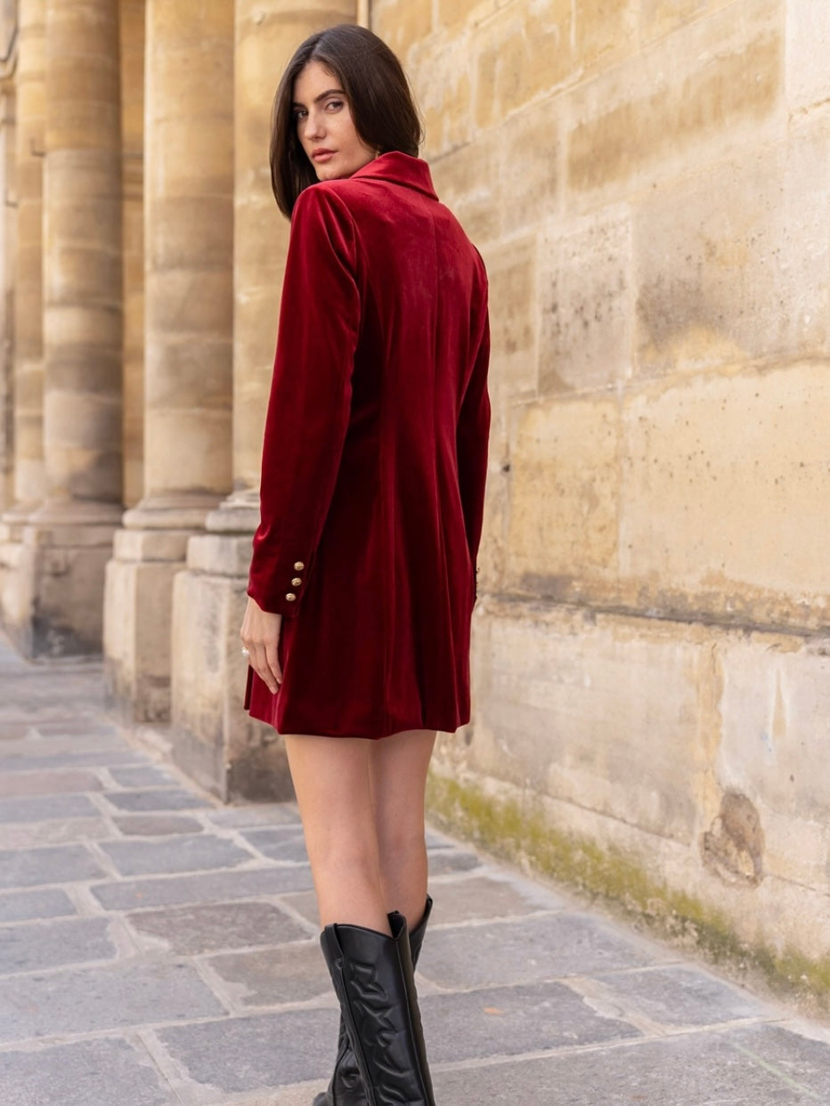 Velvet Blazer Dress Jacket