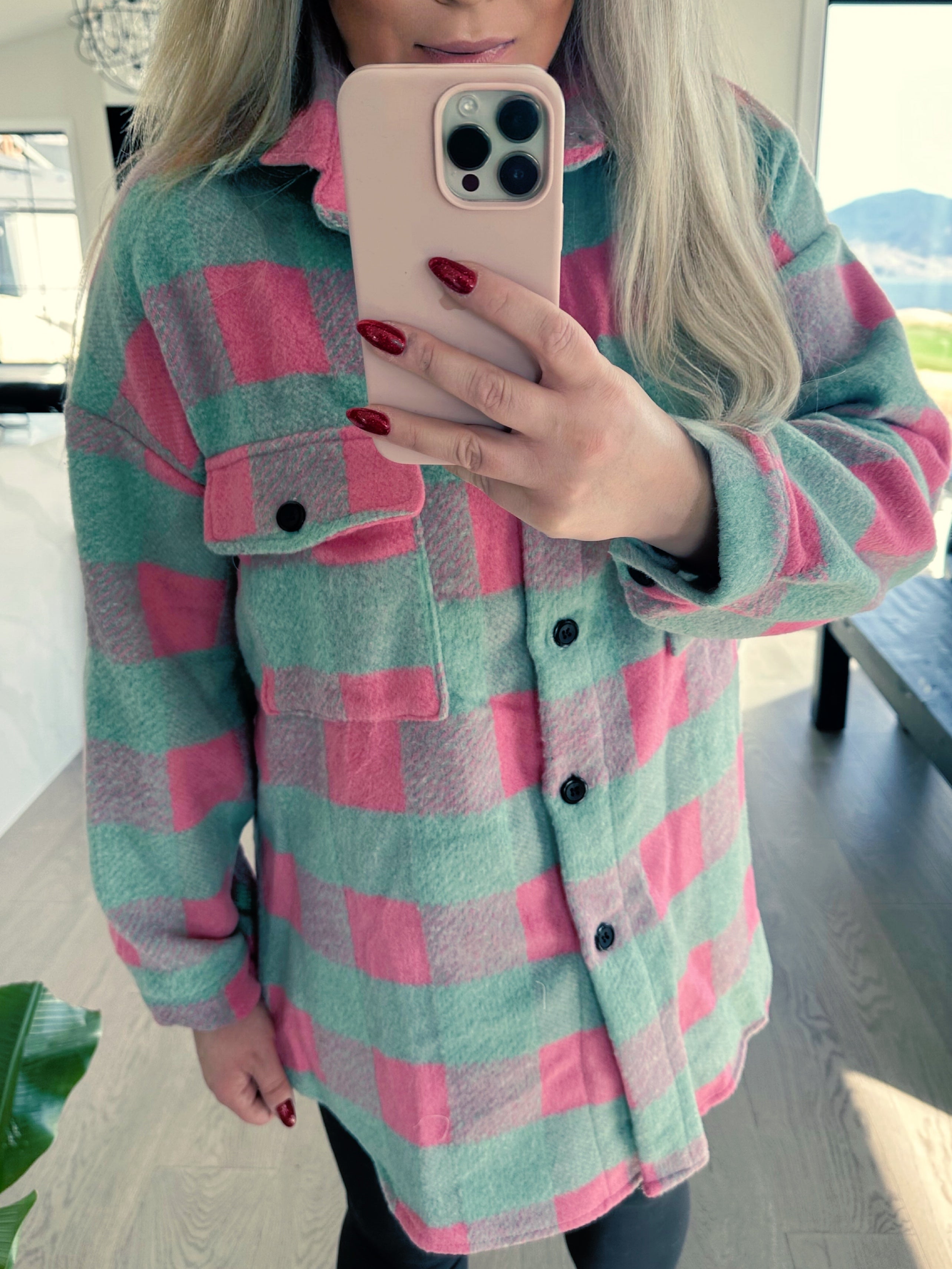 Ocean Side Plaid Shacket