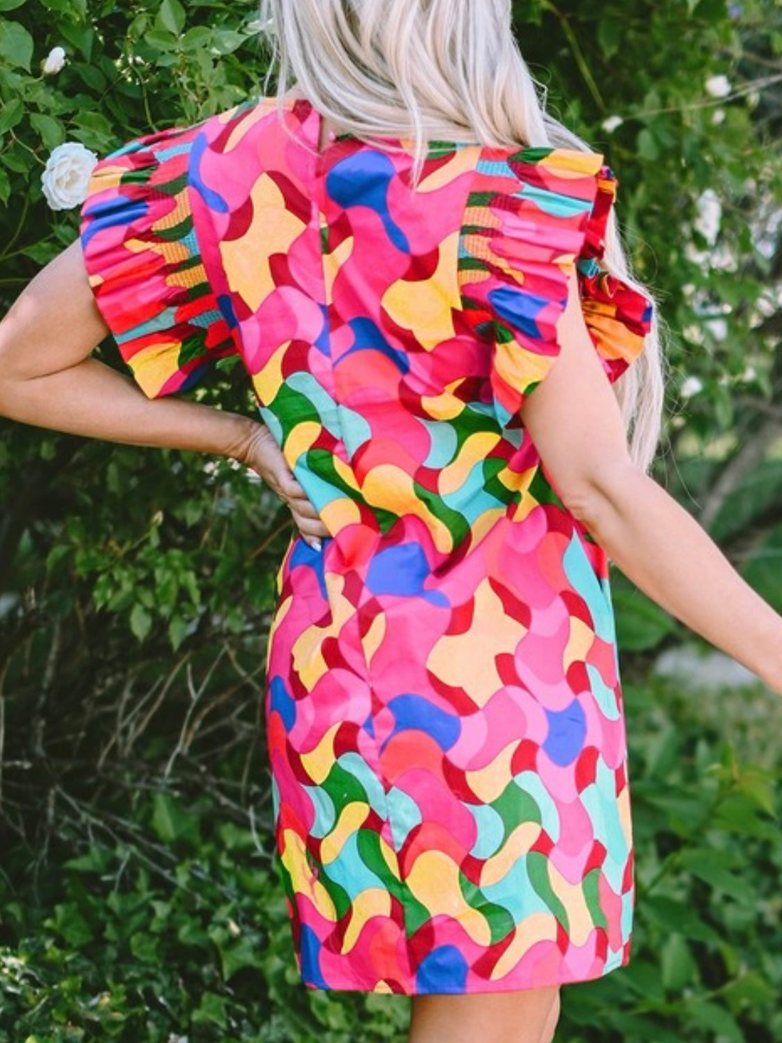 Chroma Wave Shift Dress