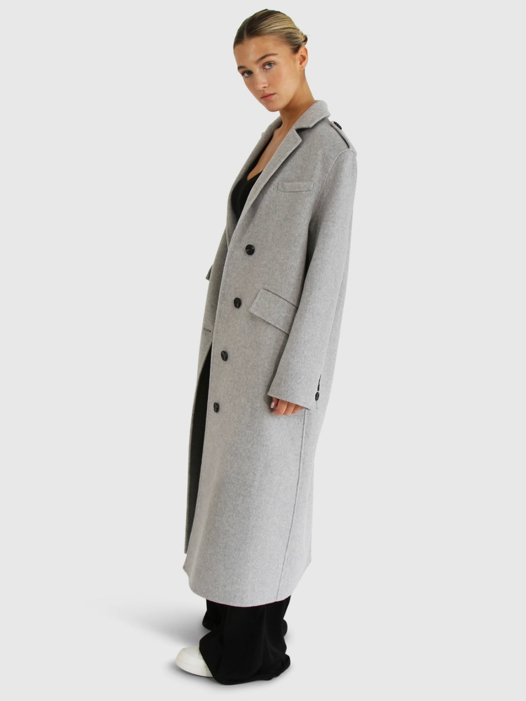 Tainted Longline Grey Coat