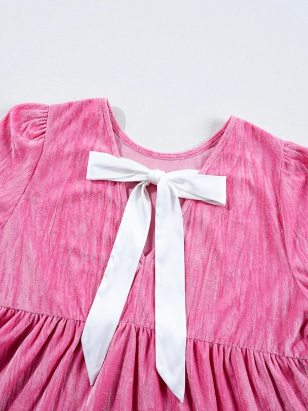 Rosette Velvet Bow Dress